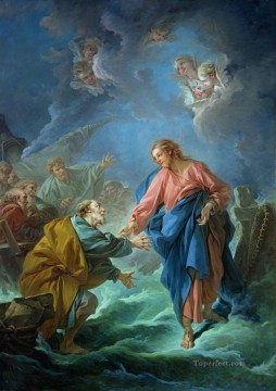 フランソワ・ブーシェ Painting - 聖ペテロを水の上の散歩に招待 フランソワ・ブーシェ